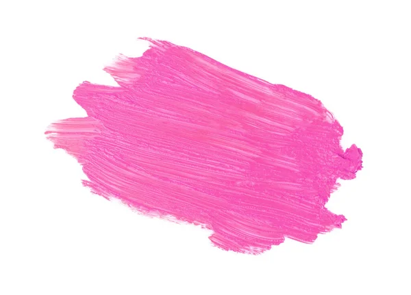 Pink Lipstick Smear Smudge White Background Close — Φωτογραφία Αρχείου