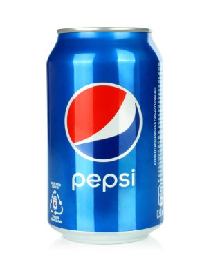 Kiev, Ukrayna - 3 Mayıs 2022: beyaz arka planda Pepsi meşrubat şişesi. Pepsi, PepsiCo tarafından üretilen karbonatlı bir meşrubat.