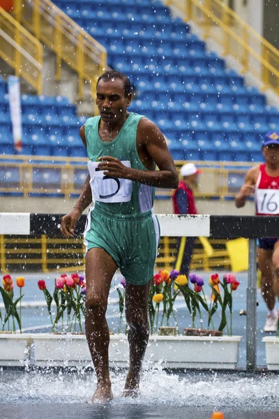 Pista de idosos e jogo de campo — Fotografia de Stock