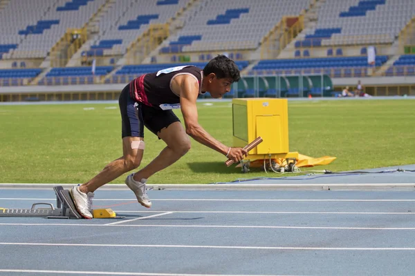 Elderly track and field game — Stock Photo, Image