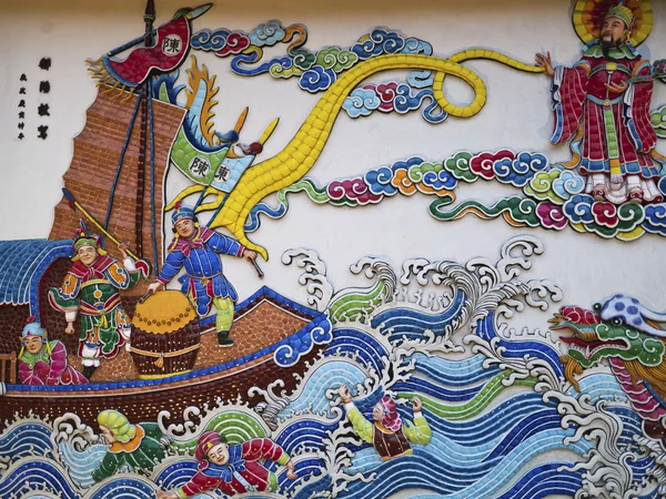 Taiwanese traditional wall sculpture — Stock Photo, Image