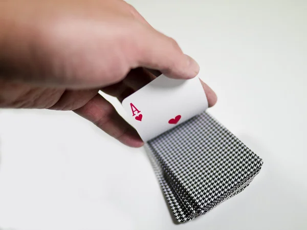 Poker dari kartu yang sedang diputar — Stok Foto