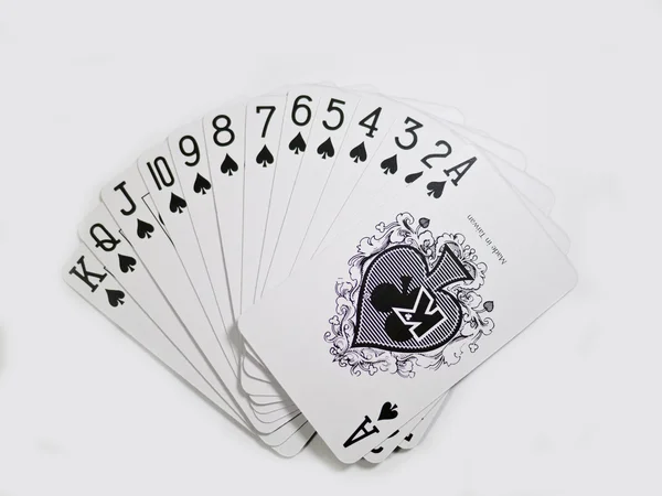Poker um Spielkarten — Stockfoto
