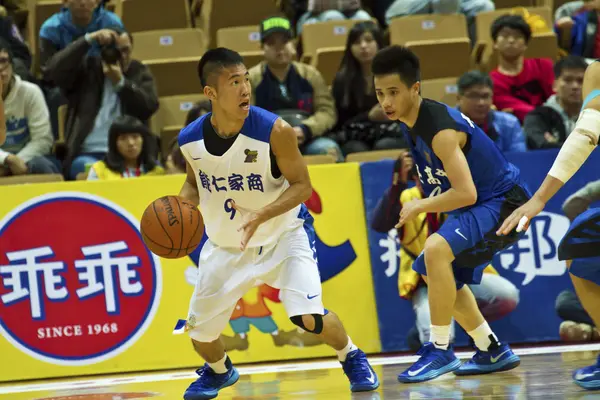 Střední školu basketbal hra, hbl — Stock fotografie