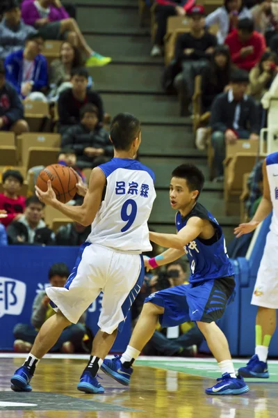 Střední školu basketbal hra, hbl — Stock fotografie