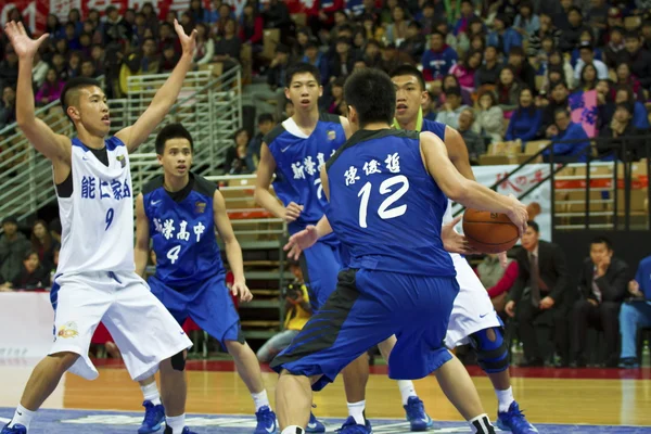 Középiskolás kosárlabda játék, Hbl — Stock Fotó