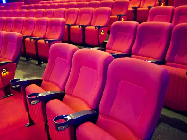 Red seats of cinema hall — Stock Photo, Image