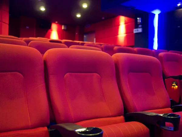 Red seats of cinema hall — Stock Photo, Image