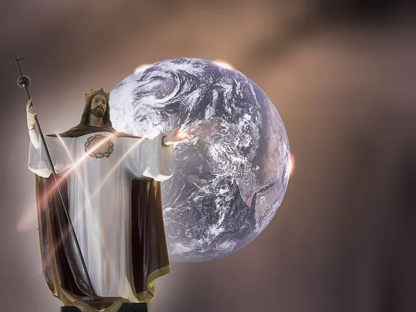 Christ Jesus with earth — Stock Photo, Image