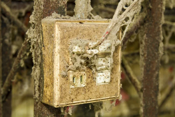 Stoffige lichtschakelaars en stopcontacten — Stockfoto