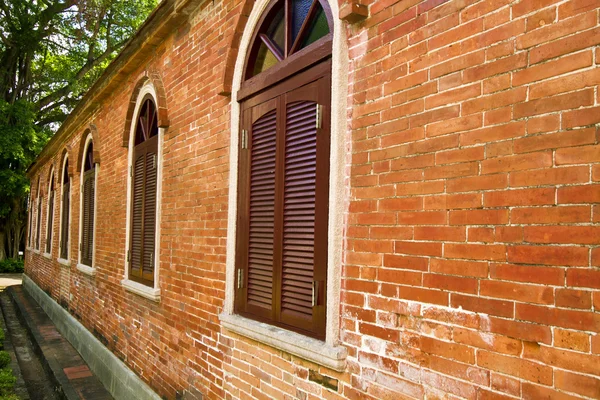 Rural round arch window — Stock Photo, Image