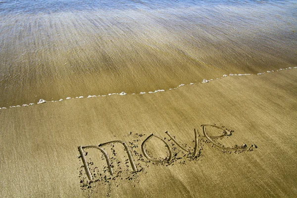 Verplaatsen op het zand — Stockfoto