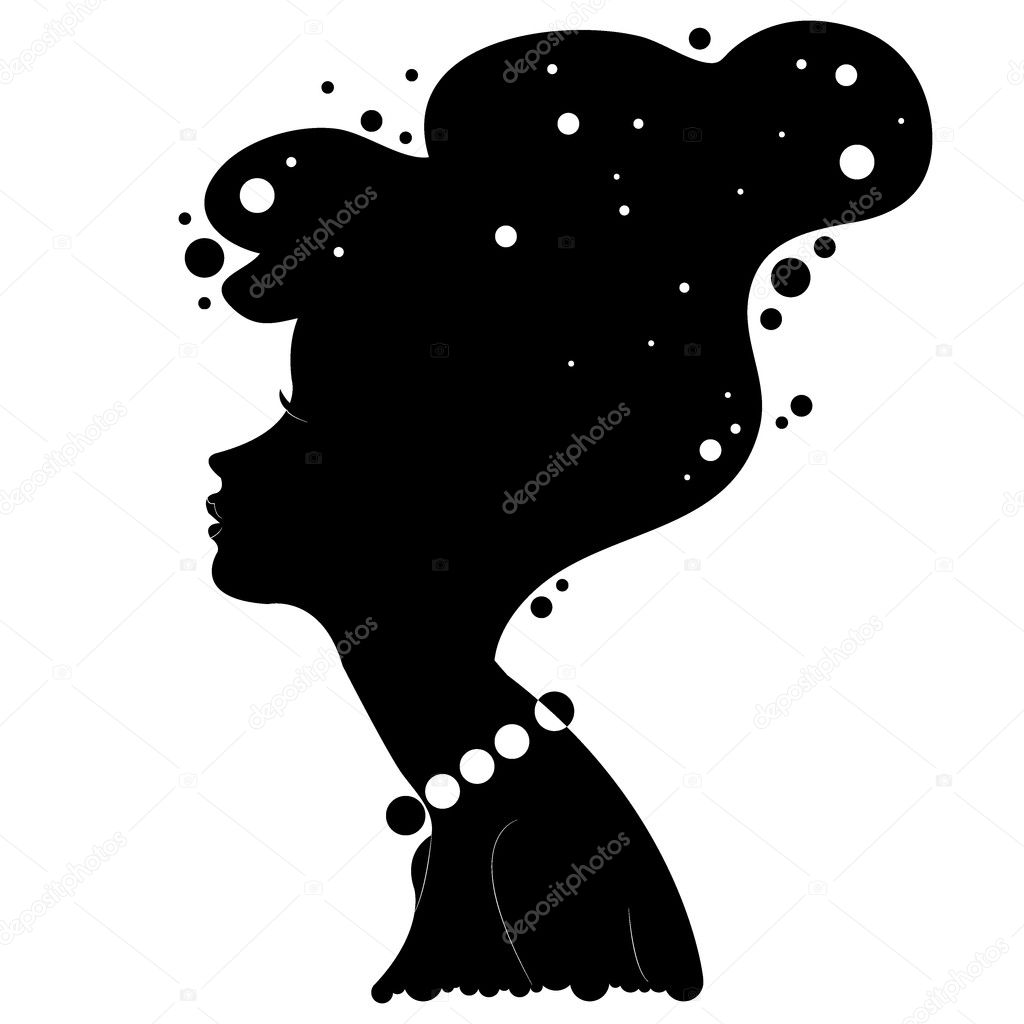 Download Beautiful woman face silhouette — Stock Vector © tka4u4a ...