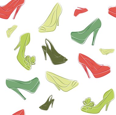 el çizmek renkli ayakkabı modeli