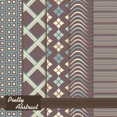 renkli soyut Dikişsiz desen seti