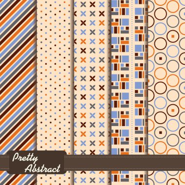 şirin soyut Dikişsiz desen seti