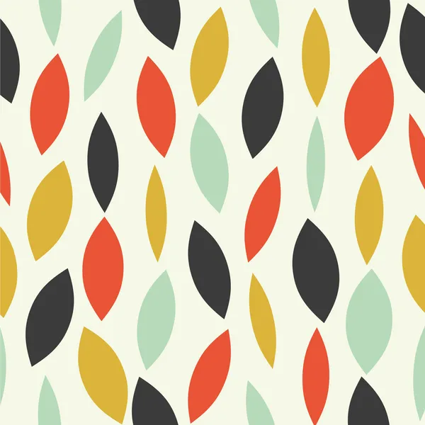 Patrón inconsútil colorido con hojas abstractas — Vector de stock