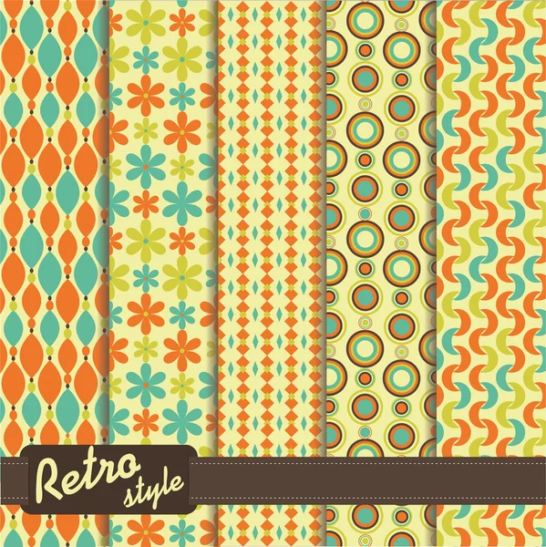 retro tarzı geometrik desen bir dizi