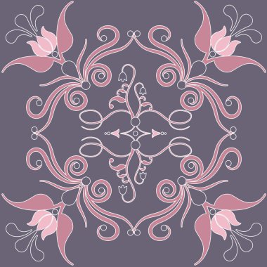 Elegance çiçek desenli Pembe çiçek