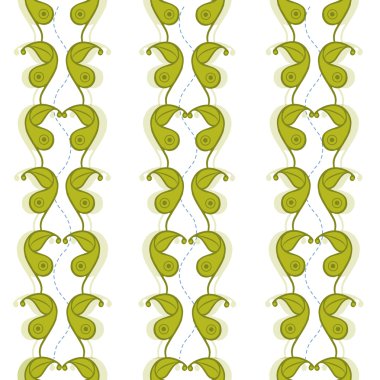 yeşil çiçek desenli