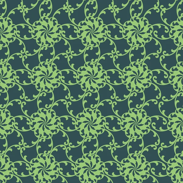 Motif floral sans couture avec de jolis tourbillons — Image vectorielle