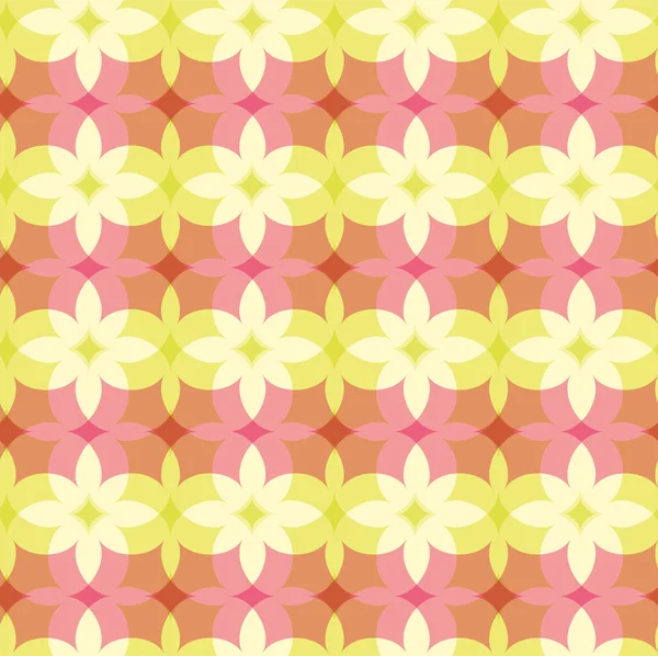 Modèle floral abstrait avec de jolies fleurs jaunes — Image vectorielle