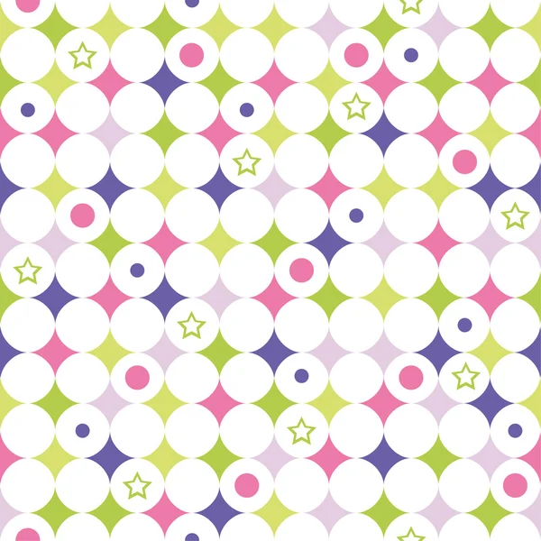Modèle géométrique coloré avec losange et étoiles — Image vectorielle