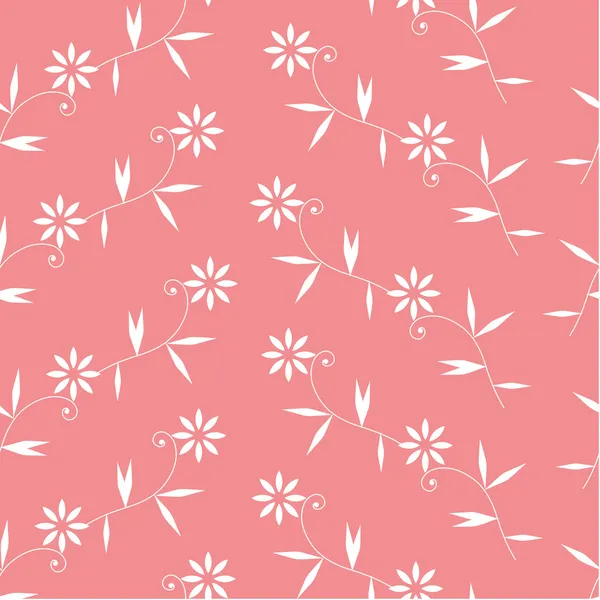 Modèle floral rose simple — Image vectorielle