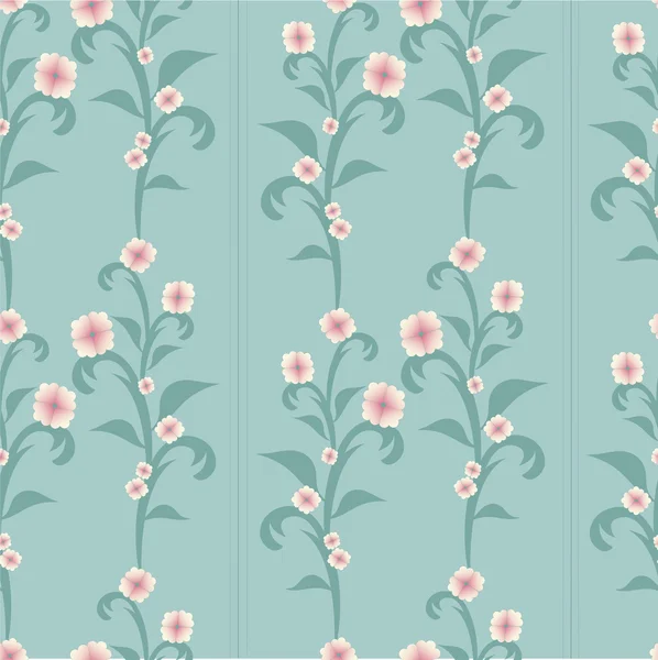 Pretty floral patroon met kleine roze bloem — Stockvector