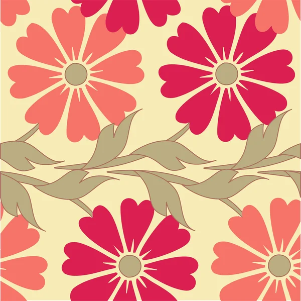 Joli motif floral orange — Image vectorielle