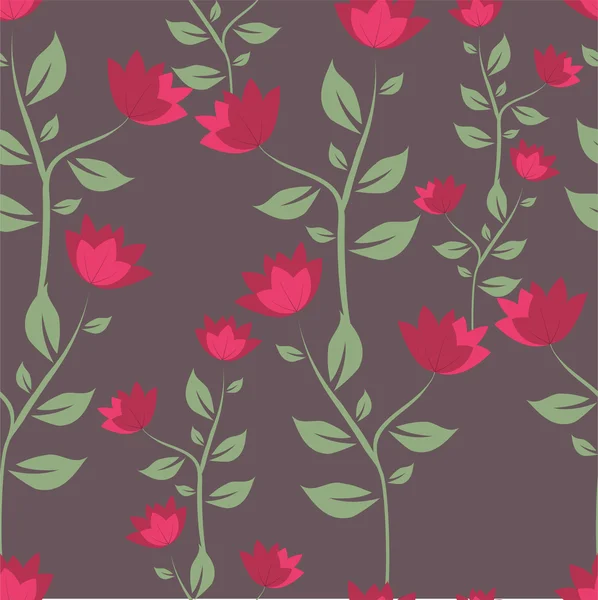 Πολύ όμορφο floral μοτίβο με μεγάλα ροζ λουλούδι — Διανυσματικό Αρχείο