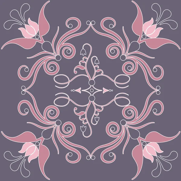 Elegance floral pattern with pink flower — Stock Vector