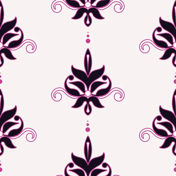 Elegance pattern with dark pink flower — Stock Vector