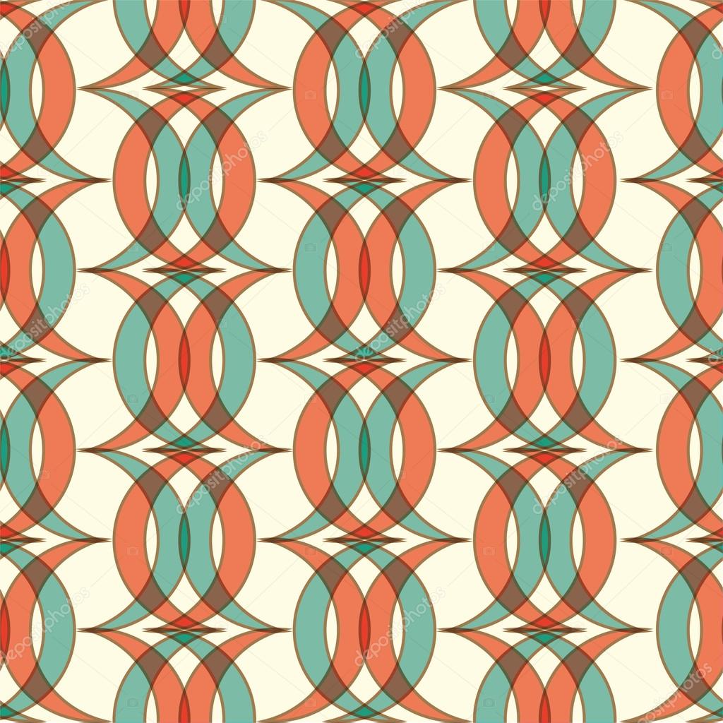 Abstract geometrical pattern in retro style