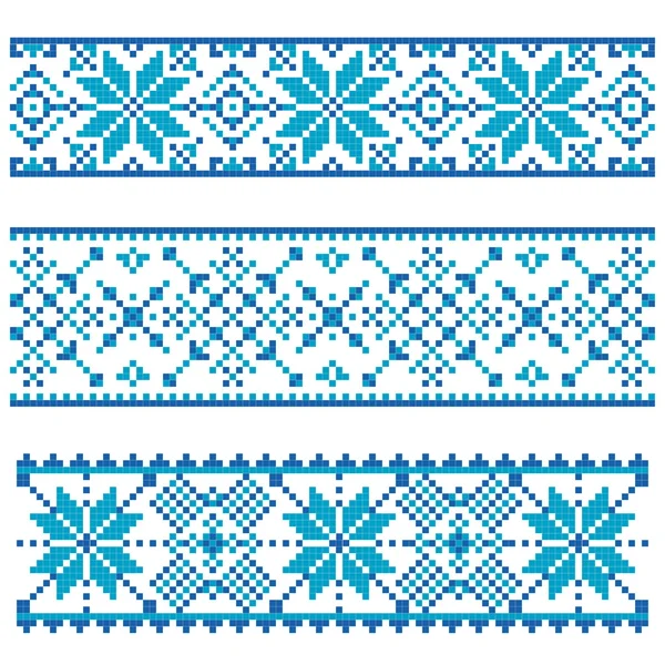 embroided kenarlık güzel kar taneleri kümesi
