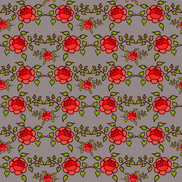 Roses sans couture motif — Image vectorielle