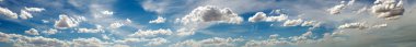 Panoramic photo of the sky with clouds