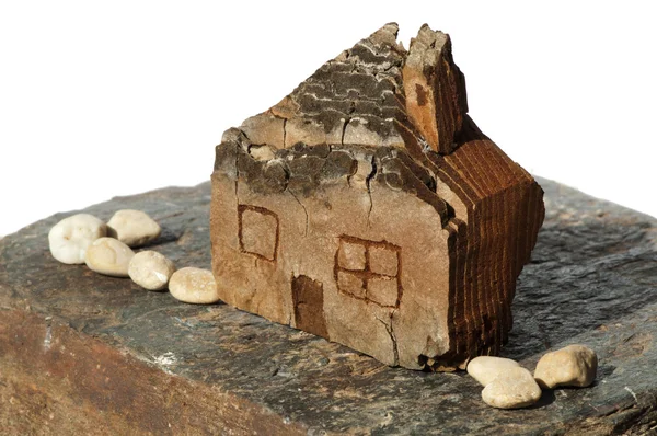 Model of a small wooden house — Stock Photo, Image