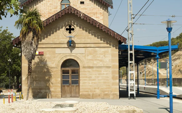 Estación de ferrocarril de estilo antiguo — Foto de Stock