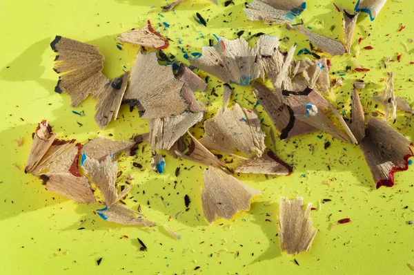 Color pencils and pencil peels — Stock Photo, Image