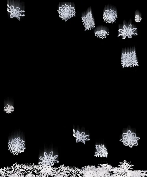 Origami isolated falling snowflakes — Stock Photo, Image