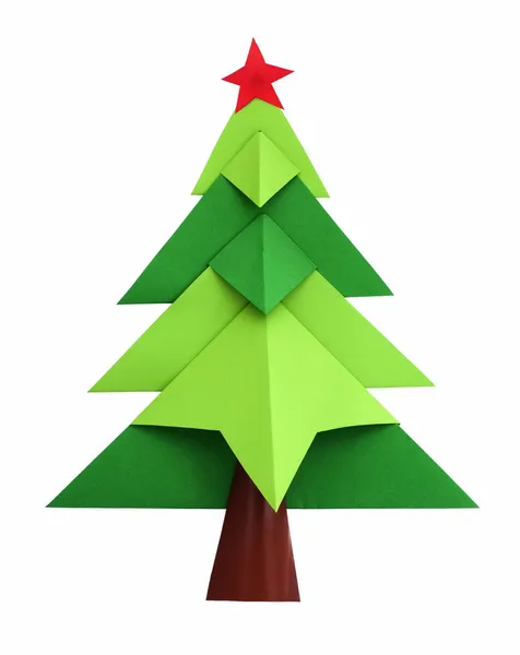크리스마스 트리 화이트 절연 — 스톡 사진