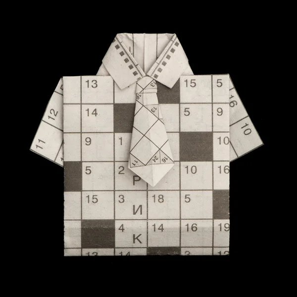 Skjorta vikt origami stil — Stockfoto