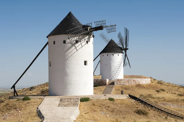 White ancient windmills — Stock Photo, Image
