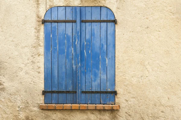 Vecchia finestra blu — Foto Stock
