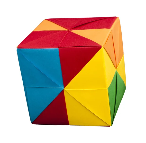 Cubi di carta piegato stile origami . — Foto Stock