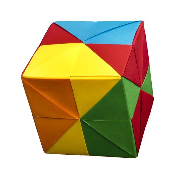 Paper cubes folded origami style. — Stock Photo, Image