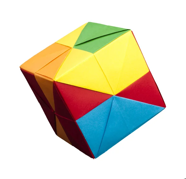 Cubi di carta piegato stile origami . — Foto Stock