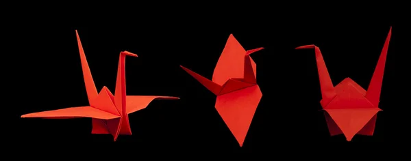 Czerwony Żuraw ptak origami — Zdjęcie stockowe