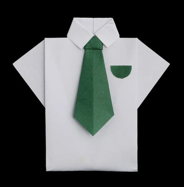Camicia isolata in carta bianca . — Foto Stock